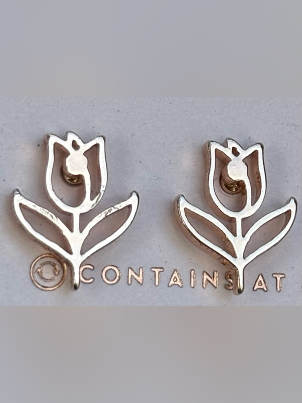 LC Lauren Conrad Rose Gold Floral Earrings